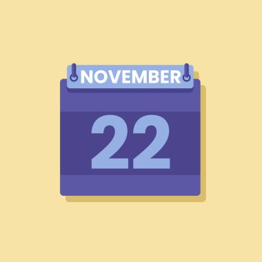 Takvim tarihi ay simgesi düz Kasım vektörü