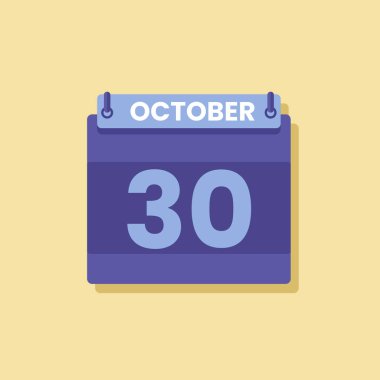 Takvim tarihi ay simgesi düz Ekim vektörü