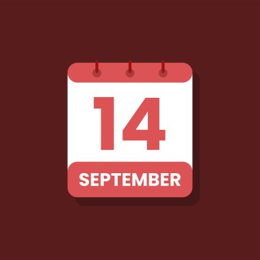 Takvim tarihi ay simgesi düz Eylül vektörü