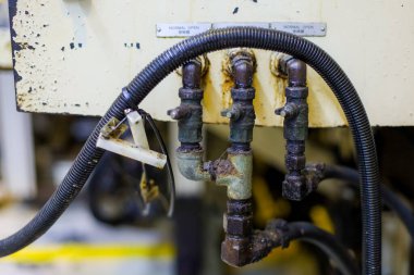 Bir makine ekipmanı. Üretimde mekanik bölüm.