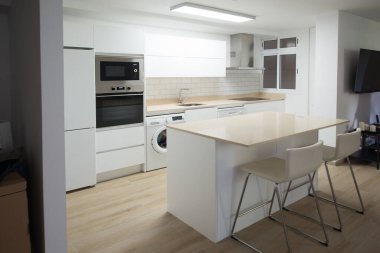 modern kitchen in a house equipped with all its appliances