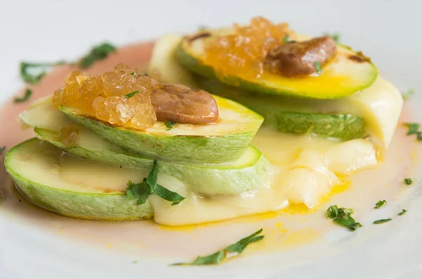Delicious Vegetarian Dish Based Courgettes — Foto Stock