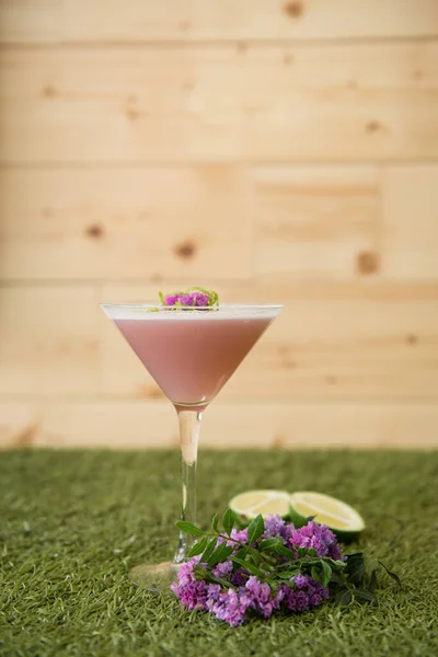 Delizioso Cocktail Rinfrescante Mix Servito Decorato Barista — Foto Stock