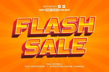 Flash Satış büyük tanıtım metin efekti, kolay gümrük, modern stil başlığı veya başlık tanıtım ürünü veya hizmetleri, özel teklif indirimi indirimi, basit ve temiz arkaplan.