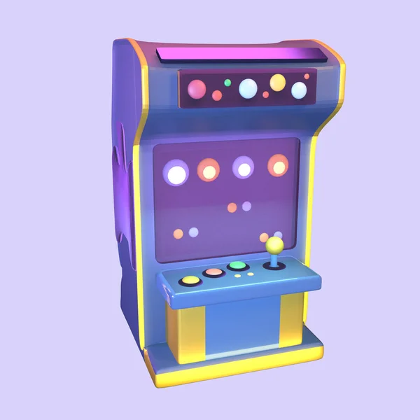 Pictogram Video Games Geïsoleerd Gekleurde Achtergrond Arcade Machine Object Voor — Stockfoto