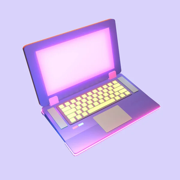 Иконки Видеоигры Изолированные Цветном Фоне Игровой Ноутбук Объект Вашего Дизайна — стоковое фото