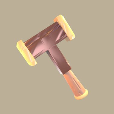 Renkli arkaplanda 3 boyutlu ikon işçi günü izole edildi. Tasarımın için çekiç nesnesi.