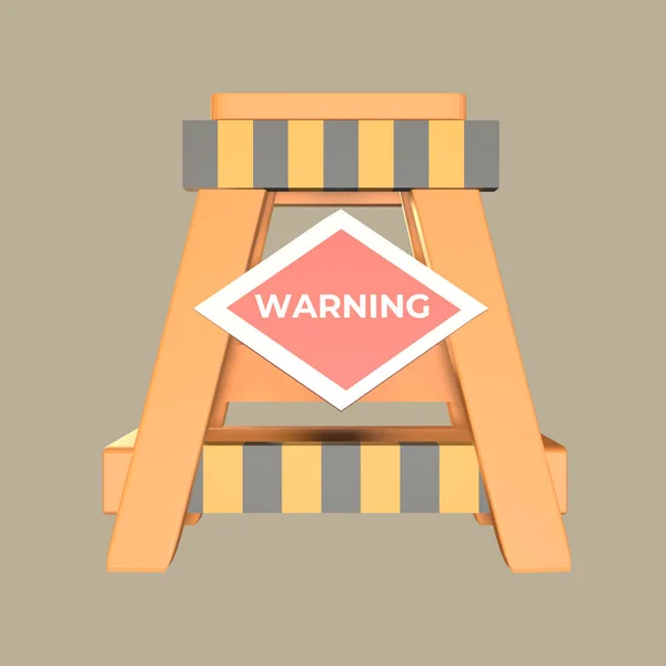 3D icon labor day rendered isolated on the colored background. safety warning sign object for your design.