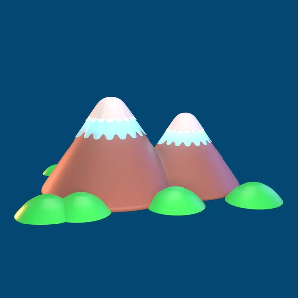 Icoon Wereld Toerisme Dag Geïsoleerd Gekleurde Achtergrond Berg Piek Object — Stockfoto
