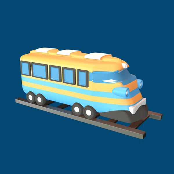 3D图标世界旅游日成为孤立的彩色背景 为您设计的火车物体 — 图库照片