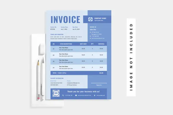 Stock vector Elevate your business professionalism with our Modern Business Invoice Template. This sleek and minimalist design not only makes your invoices look more professional but also simplifies your financial management.