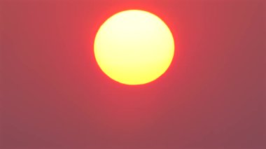 Işıl ışıl ışık efektleri ve yumuşak kırmızı eğimli güneş tutulması simülasyonu. Zaman Uygulaması