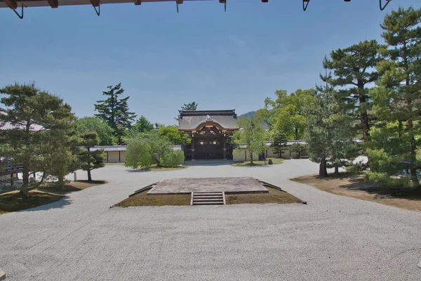 Den Kejserliga Sändebudet Grinden Och Stenscenen Inne Daikaku Templet Kyoto — Stockfoto