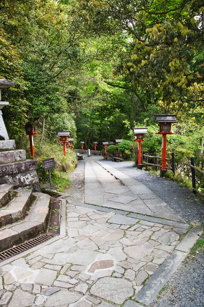 Escada Lanterna Templo Kurama Dera Quioto Japão — Fotografia de Stock