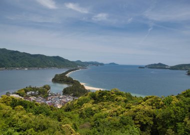 Amanohashidate is one of the most beautiful places in Japan.  Kyoto JapanAmanohashidate is called one of the three most beautiful places in Japan.It looks like a bridge to heaven.