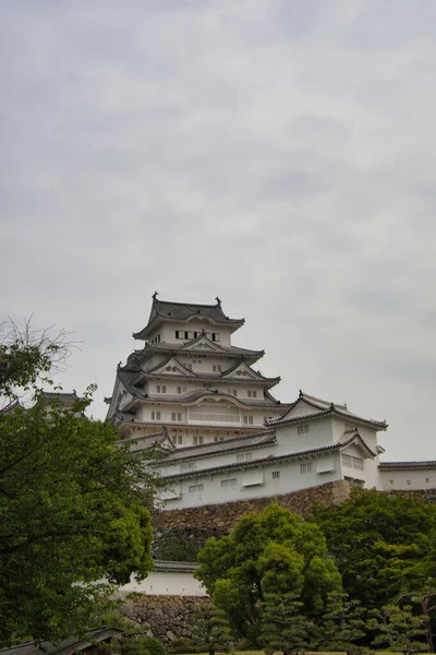 Вид Замок Хімеджі Хьоґо Найпрекрасніший Замок Японії — стокове фото