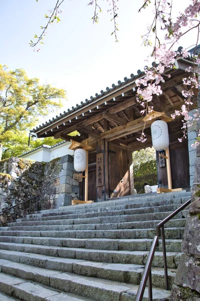 Puerta Escalera Del Templo Sanzenin Ohara Kyoto Japón — Foto de Stock
