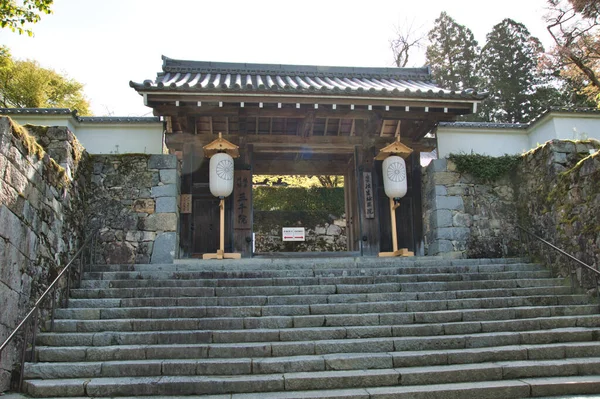 Porte Escalier Temple Sanzenin Ohara Kyoto Japon — Photo
