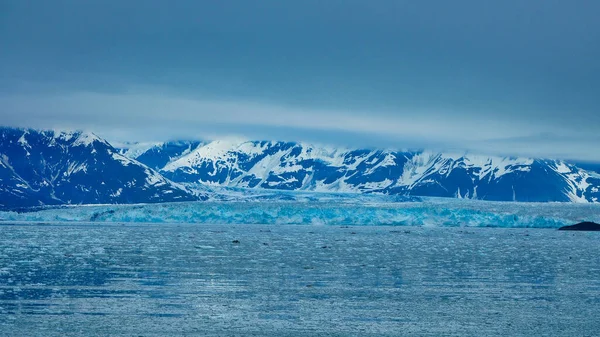 Kilátás Hubbard Gleccserre Óceán Ellen Alaska Egyesült Államok — Stock Fotó