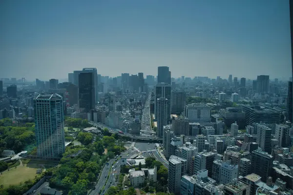 Tokyo şehir merkezinin manzarası. Tokyo Japonya 