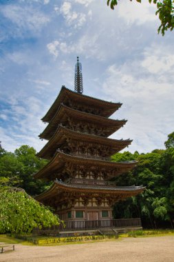 Daigo-ji tapınağının beş katlı tapınağı. Kyoto Japonya