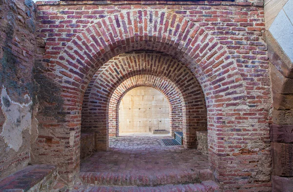 Τοιχοειδής Αψίδα Της Reina Citadel Badajoz Extremadura Ισπανία — Φωτογραφία Αρχείου