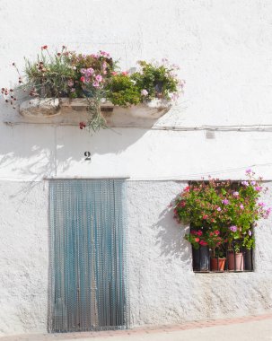 Aceituna popüler mimarisi, Alagon Vadisi. Caceres, Extremadura, İspanya