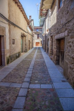 Hoyos, beautiful little town in Sierra de Gata, Caceres, Extremadura, Spain. Nice shaddy street