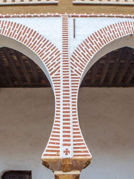 Abadia Spagna Marzo 2023 Sotofermoso Palace Cortile Stile Mudejar Dettaglio — Foto Stock