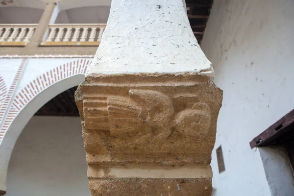 Abadia Ισπανία Μαρτίου 2023 Αυλή Τύπου Sotofermoso Palace Mudejar Arch — Φωτογραφία Αρχείου