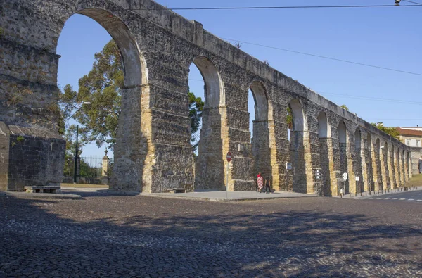 Aqueduto São Sebastião Combra Portugal Construído Por Volta 1570 — Fotografia de Stock