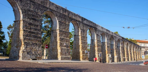 Acueducto Sao Sebastiao Combra Portugal Construido Alrededor 1570 Formato Largo — Foto de Stock
