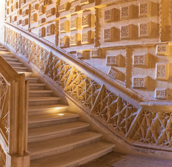 Вальядолид Испания Июля 2020 Сан Грегорио Колледж Крытая Лестница Квадратный — стоковое фото