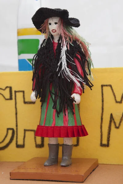 Montanchez España Febrero 2023 Carnaval Jurramacho Montanchez Figura Juguete Vestido — Foto de Stock