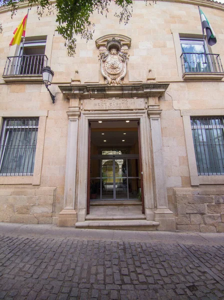Caceres Hiszpania Września 2022 Real Audiencia Siedziba Wysokiego Trybunału Sprawiedliwości — Zdjęcie stockowe