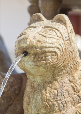 Monterrubio de la Serena, Badajoz, İspanya 'daki Alhambra Aslanları çeşme kopyası.. 