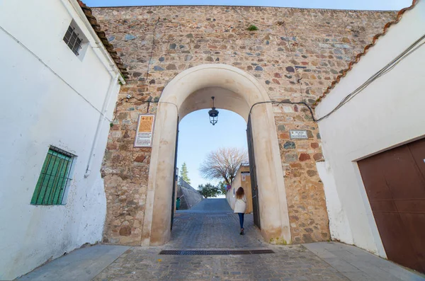 Porte Forteresse Alcazaba Jerez Los Caballeros Badajoz Estrémadure Espagne — Photo