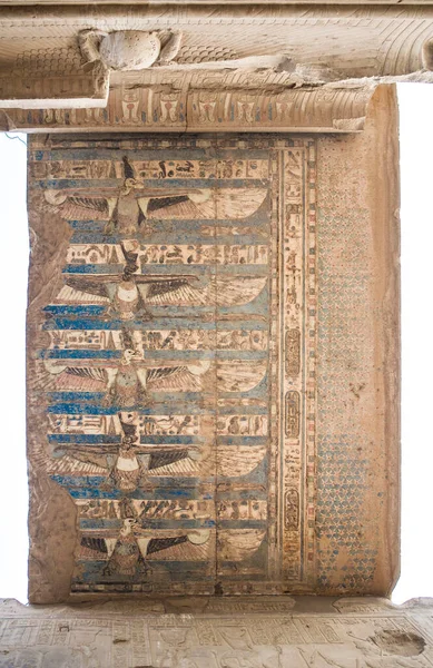 Fresco Schilderij Aan Het Plafond Van Tempel Van Sobek Horus — Stockfoto
