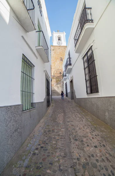 Alcazaba Clock Tower Jerez Los Caballeros Badajoz Extremadura Spain — Stock Photo, Image