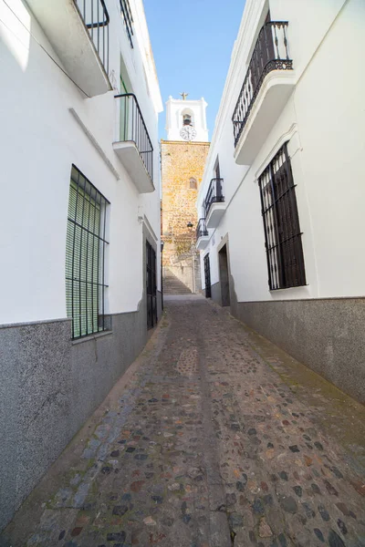 Uhrturm Alcazaba Jerez Los Caballeros Badajoz Extremadura Spanien — Stockfoto