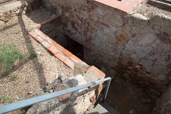 Torreaguila Roman Villa Blijft Barbano Badajoz Spanje Zomer Ondergrondse Kamer — Stockfoto