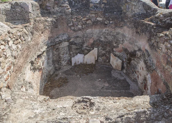 Torreaguila Roman Villa Remains Barbano Badajoz Spain ハウスバス テピダリウム — ストック写真