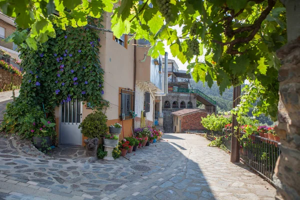 西班牙埃斯特雷马杜拉Caceres Las Hurdes地区美丽的小镇Casares 免版税图库图片