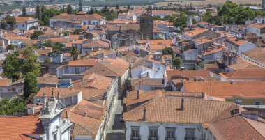 Beja şehri görünümü Portekiz, Baixo Alentejo kalesinden alındı.