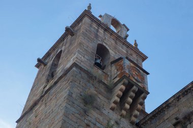 San Pedro, Gata, Caceres, Extremadura, İspanya kilisesi. Kilise çan kulesi