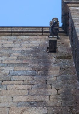 San Pedro, Gata, Caceres, Extremadura, İspanya kilisesi. Gargoyle