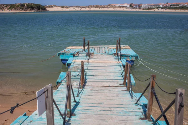 Vila Nova Milfontes Pequena Cidade Pitoresca Costa Alentejana Portugal Pier — Fotografia de Stock