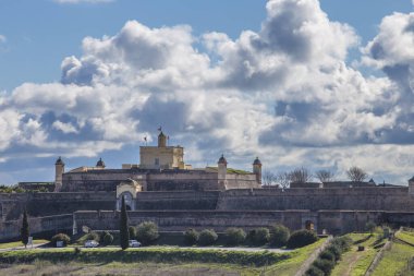 View of the Fortress of Santa Luzia, Elvas, Portugal. Garrison Border Town of Elvas and its Fortifications clipart