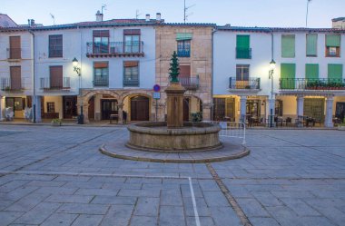 Hervas, Spain - Hervas Jan 21st, 2024: Corredera Square, Ambroz Valley village. Caceres, Extremadura, Spain clipart