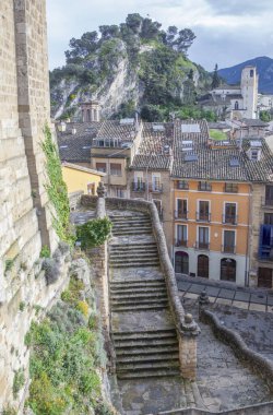 Estella overview from Saint Michael Church staircase, Lizarra, Navarre, Spain  clipart